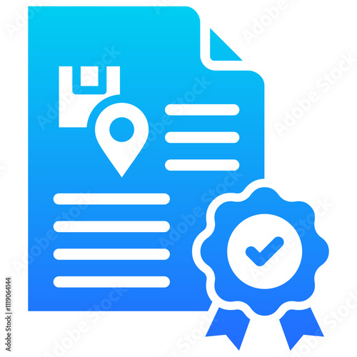 Certificate Of Origin Icon