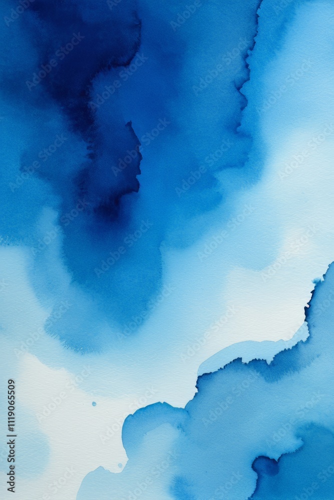 Obraz premium there is a painting of a blue and white cloud with a plane in the sky