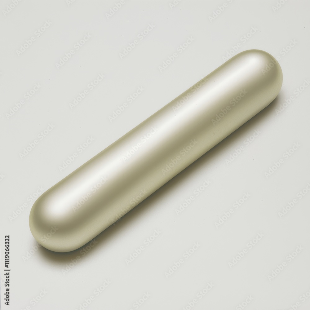 Smooth Beige Cylindrical Object on Minimalist Background