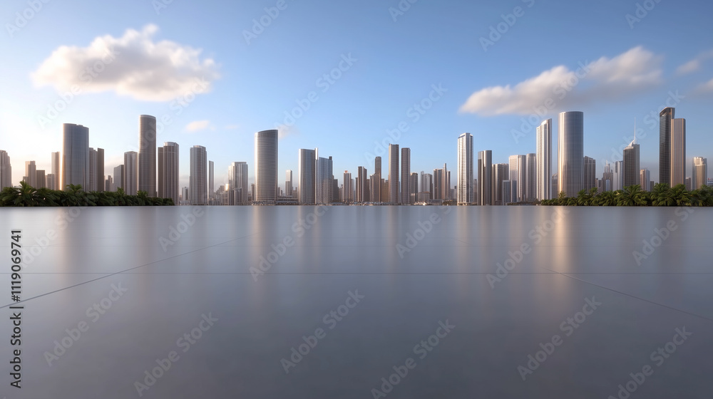 Futuristic Cityscape with Modern Skyscrapers
Futuristic Cityscape with Modern Skyscrapers