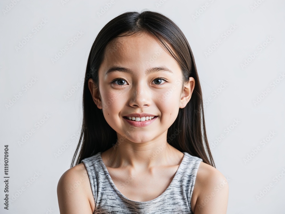 A 6 year old girl in a professional studio shot A 6 year old girl in a professional studio shot