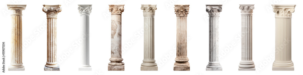 PNG Ancient classical pillar set on transparent background PNG Ancient classical pillar set on transparent background
