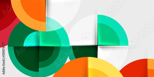 Target circle geometric abstract shapes. Vector Illustration For Wallpaper, Banner, Background, Card, Book Illustration, landing page