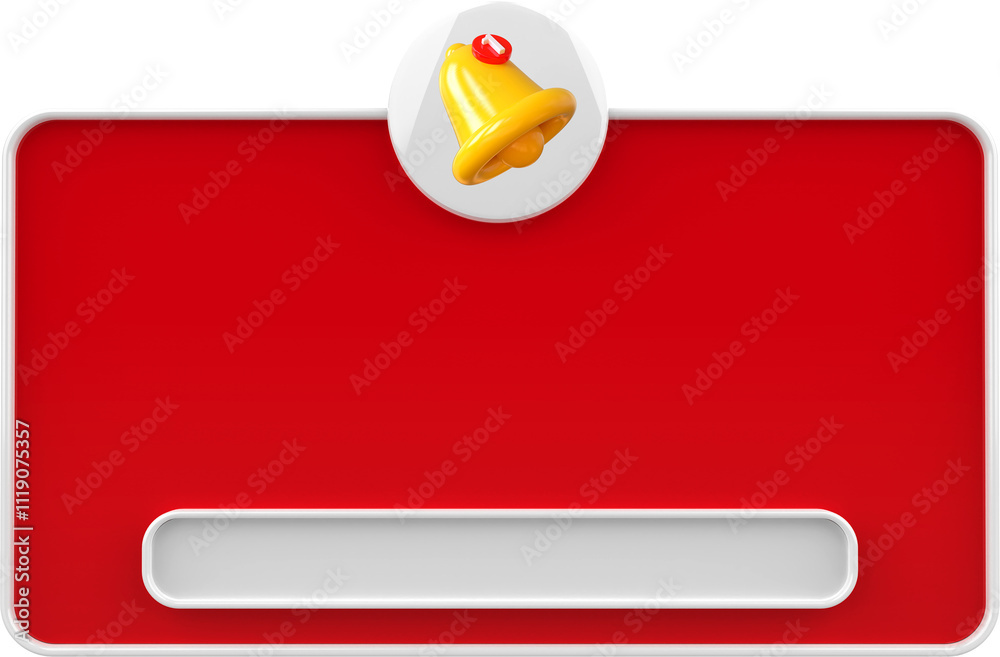 Reminder notifications page with floating elements Reminder notifications page with floating elements