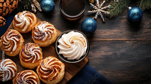 Delicious Christmas Pastries Festive Treats Holiday Baking Winter Sweets Cozy Food Photography photo