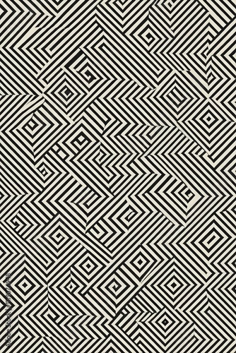 a black and white geometric pattern with a diagonal design