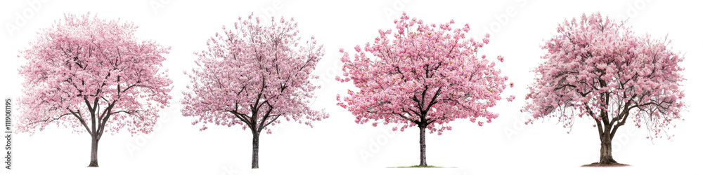PNG Sakura trees botanical. set on transparent background PNG Sakura trees botanical. set on transparent background