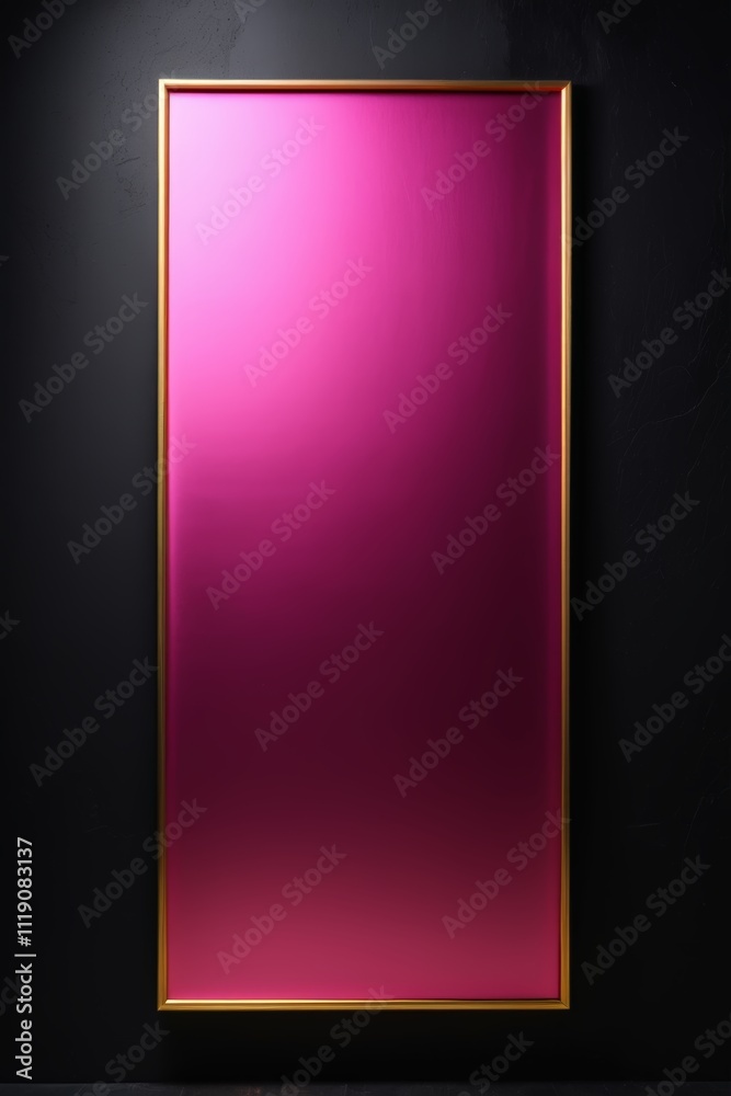 arafed picture of a pink and gold frame on a black wall arafed picture of a pink and gold frame on a black wall