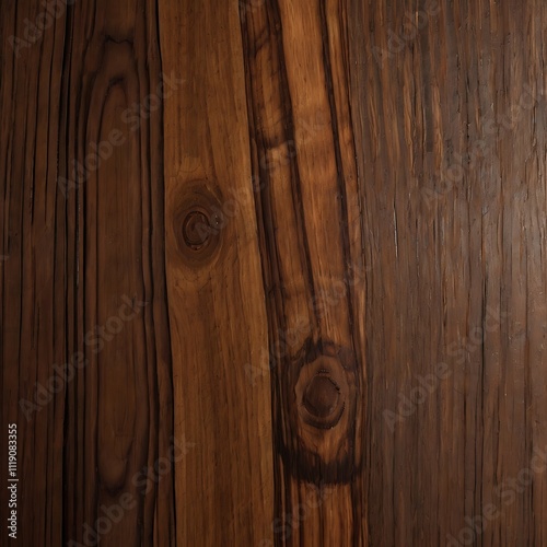 Dark Brown Wooden Texture Background Rich in Detail and Grain A Deeply Saturated Wood Surface Ideal for Design Projects and Backgrounds photo