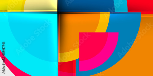 Target circle geometric abstract shapes. Vector Illustration For Wallpaper, Banner, Background, Card, Book Illustration, landing page