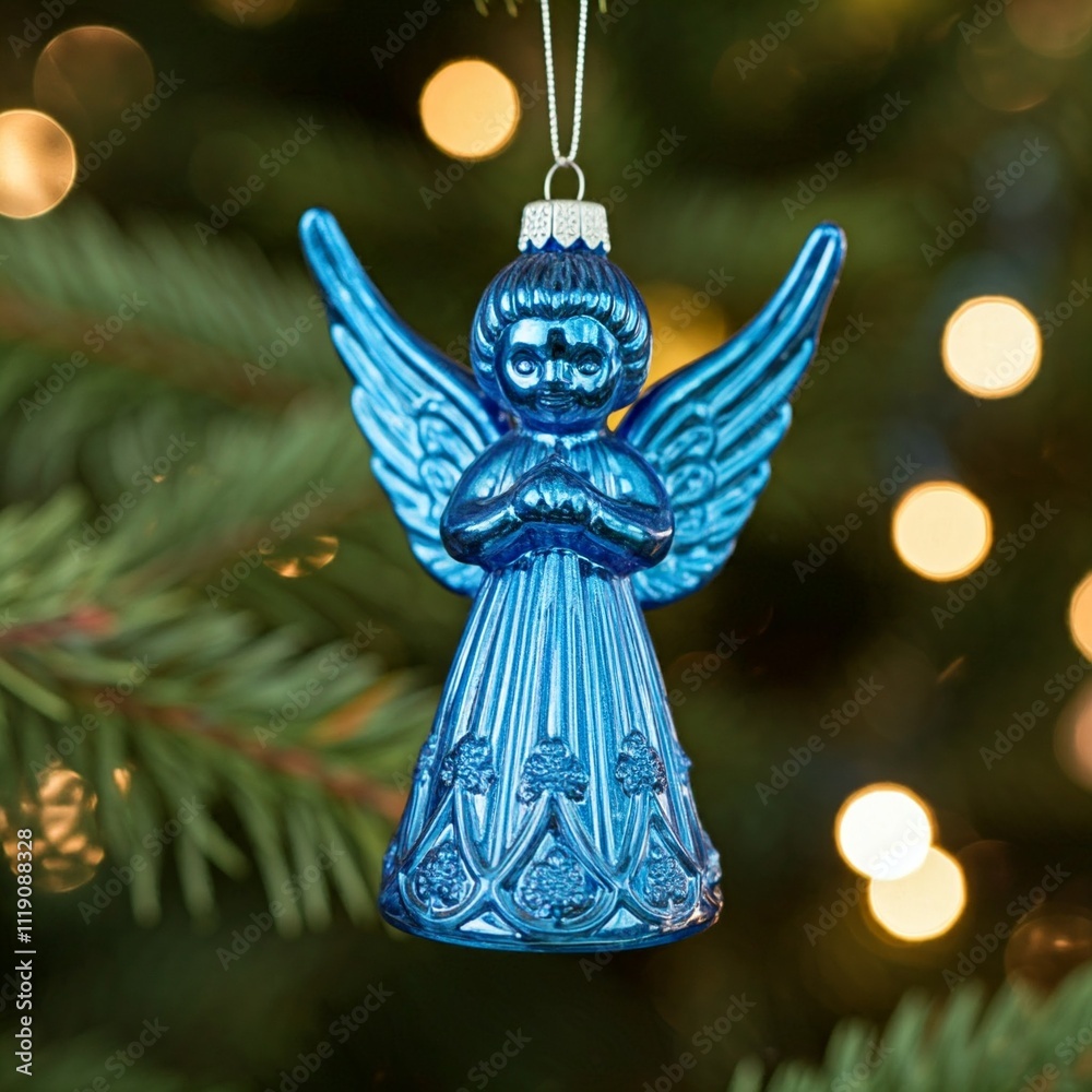 Fototapeta premium christmas angel on the tree