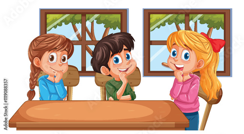 Children Learning Together in Classroom