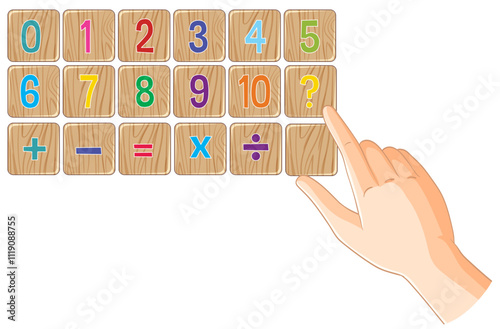 Interactive Math Learning Illustration photo