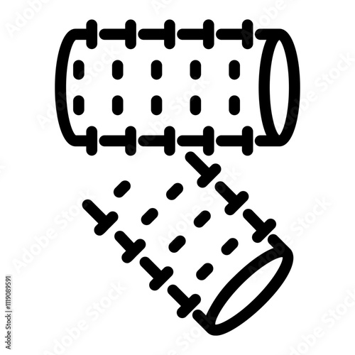 hair rollers Line Icon