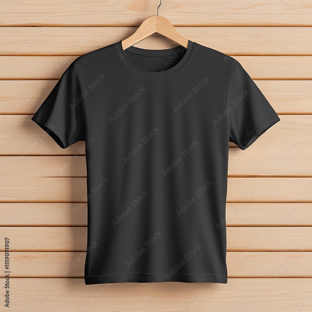 Blank black t-shirt mockup Blank black t-shirt mockup