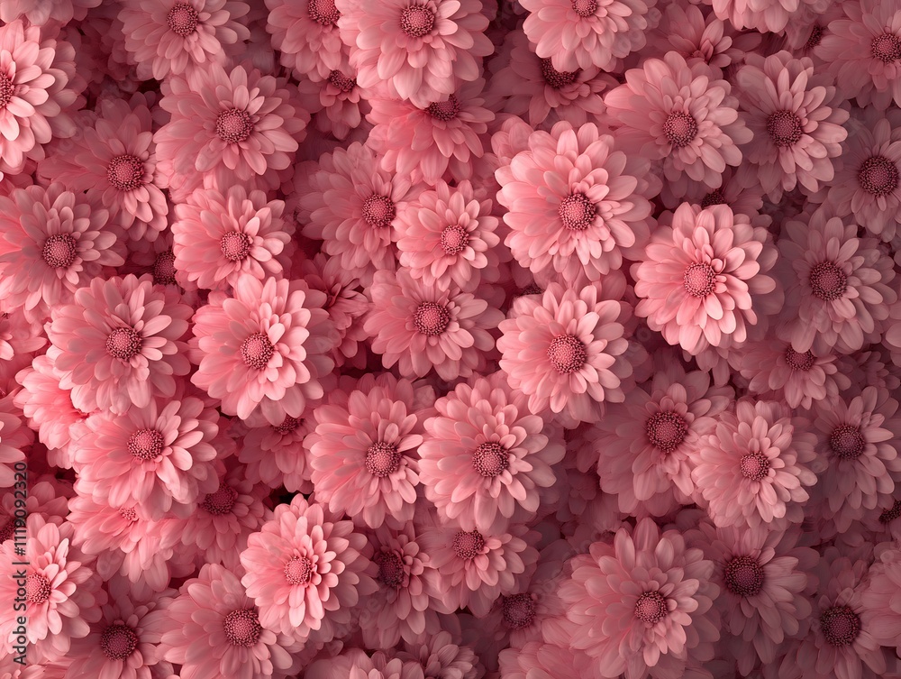 A vibrant array of pink daisies creating a lush floral backdrop. A vibrant array of pink daisies creating a lush floral backdrop.
