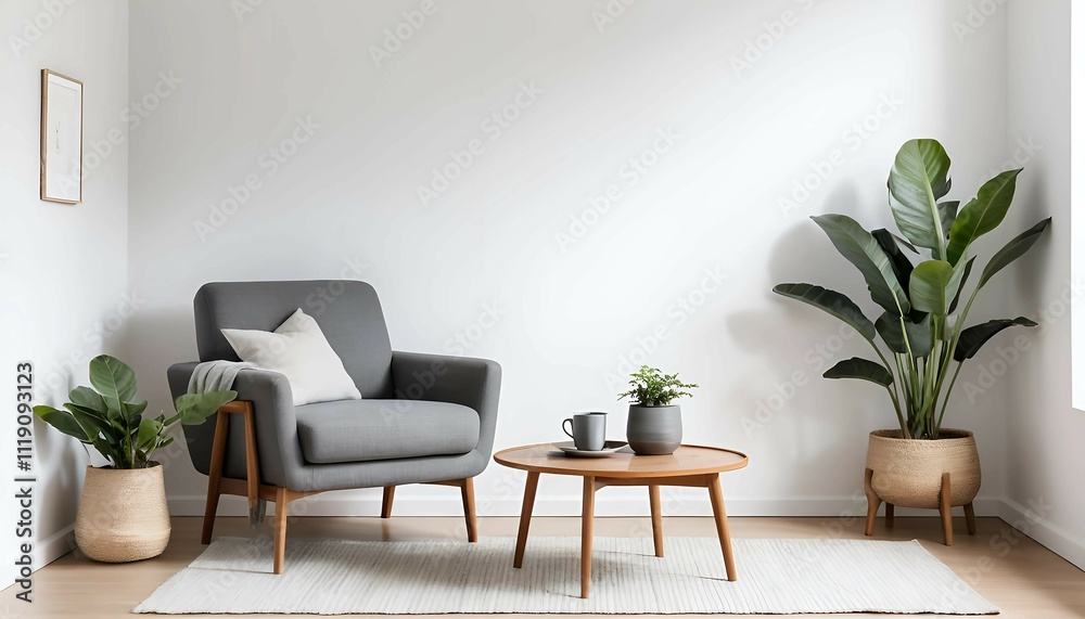 modern living room with armchair modern living room with armchair