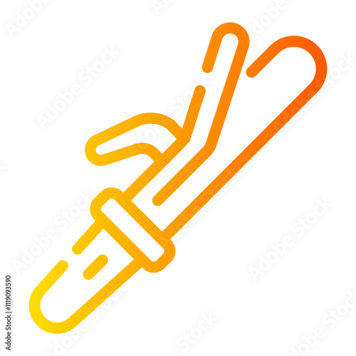 hair curler Line Gradient Icon