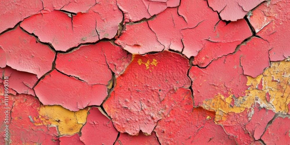 Obraz premium Cracked paint texture detailed close-up perfect compo