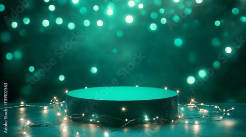  Festive Product Display Podium with Seasonal Decorations