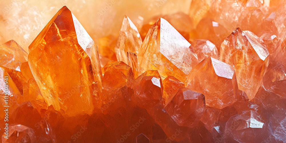 Fiery Citrine Crystal Cluster 