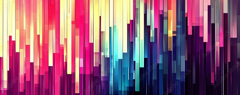 Vibrant abstract background with colorful vertical lines creating a dynamic and energetic visual effect for creative projects. Vibrant abstract background with colorful vertical lines creating a dynamic and energetic visual effect for creative projects.
