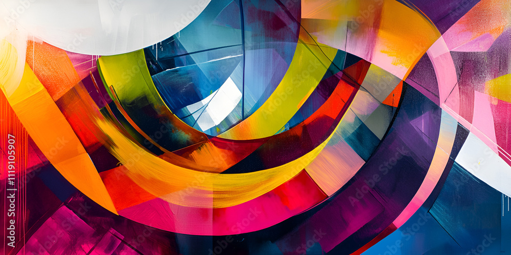 Obraz premium Vibrant Abstract Swirls of Color 