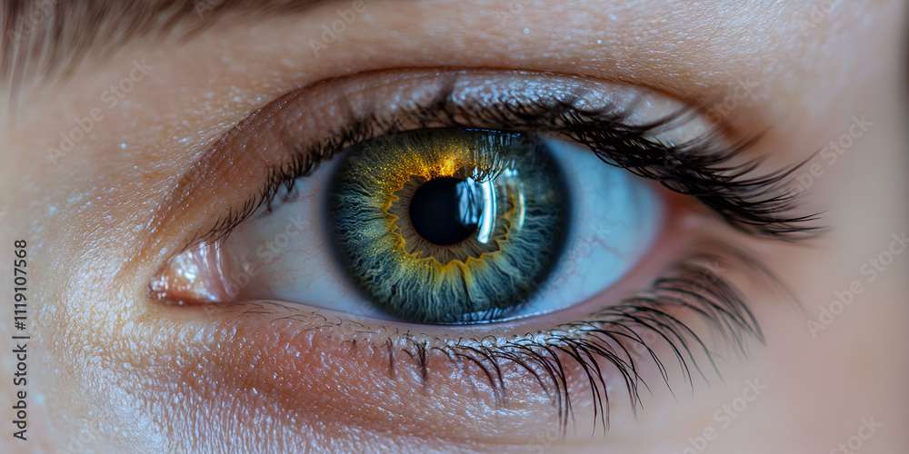 Fototapeta premium Captivating Hazel Eye Close-up 