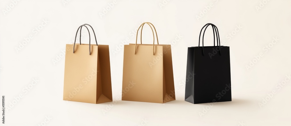 blank paper shopping bags set isolated on a white background blank paper shopping bags set isolated on a white background