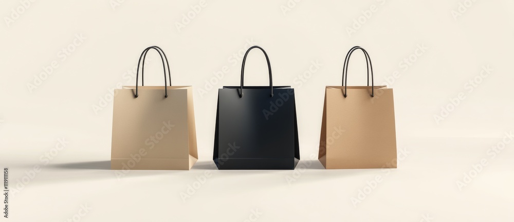 blank paper shopping bags set isolated on a white background blank paper shopping bags set isolated on a white background