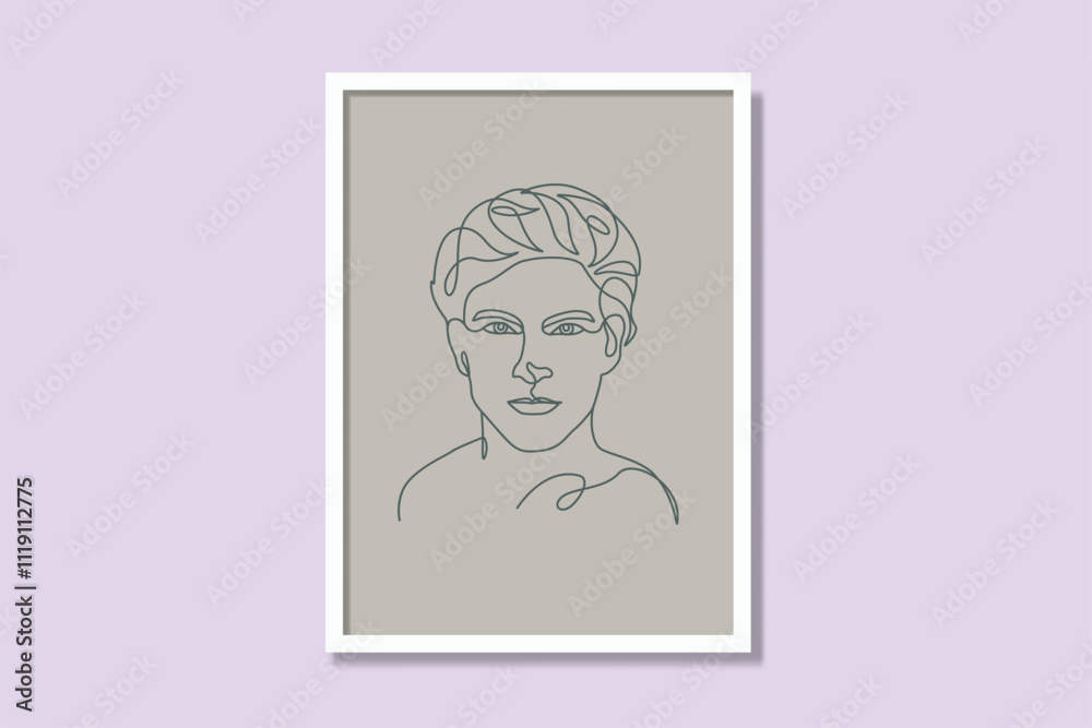 Man linear printable poster design. Modern line framed canvas prints minimal vector illustration—elegance gentleman art minimalism interior vector artwork. Man linear printable poster design. Modern line framed canvas prints minimal vector illustration—elegance gentleman art minimalism interior vector artwork.