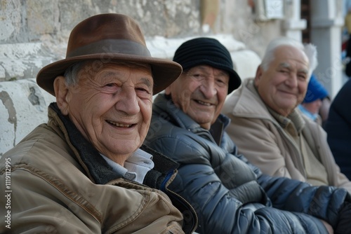 Old people in the old town of Kotor, Montenegro.