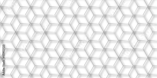 Modern simple style seamless pattern with hexagonal graphic design. Geometric art deco texture mosaic white background. abstract molecular structures in technology  wallpaper background  vector. 