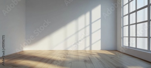 Sunlit Empty Room Interior Design Minimalist