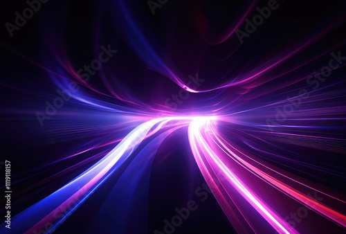 Abstract Cosmic Light Show with Vibrant Colors
