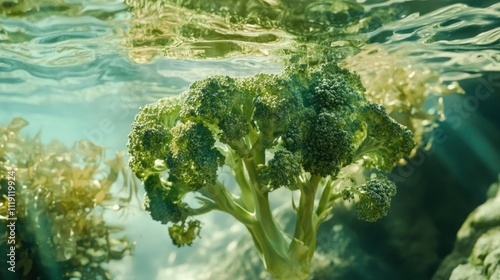 Broccoli Underwater - A Fresh and Vibrant Perspective