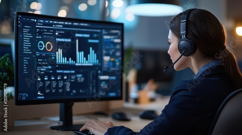A marketer using AI-driven automation software to refine lead generation,