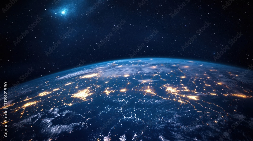 Obraz premium Earth from Space: A Celestial View of Our Home