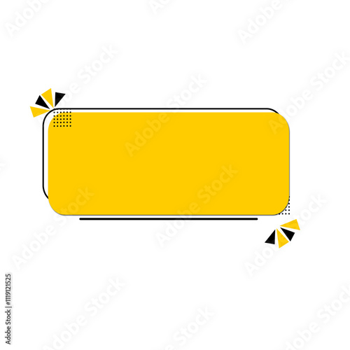 Yellow Text Box Label Banner