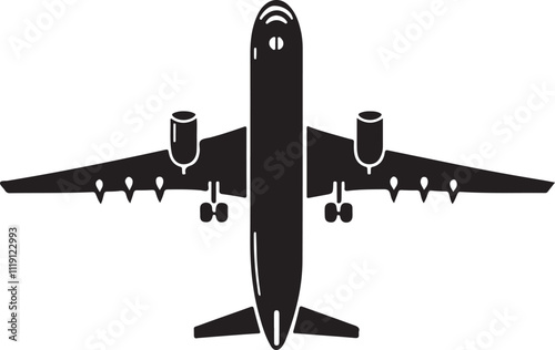 Airplane flies silhouette on a white background vector
