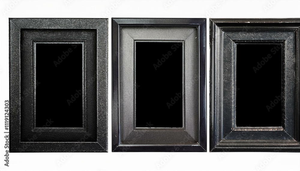 Grunge black frames on isolated white background. Grunge black frames on isolated white background.