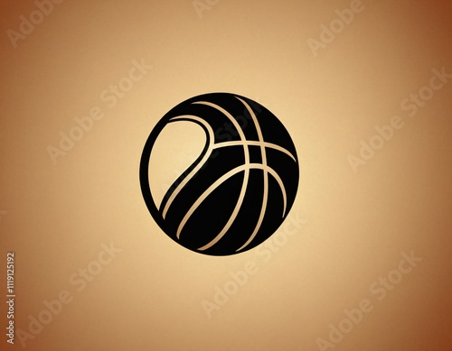 A dynamic logo depicting a sports ball, representing energy and teamwork in sports. Ai generated images
 photo