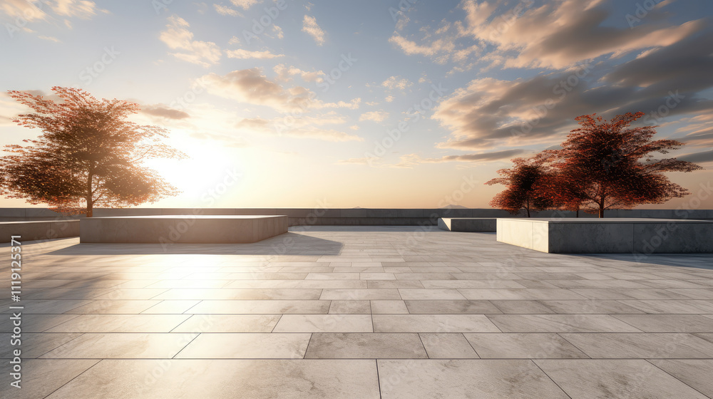 Serene Open Plaza at Sunrise Serene Open Plaza at Sunrise