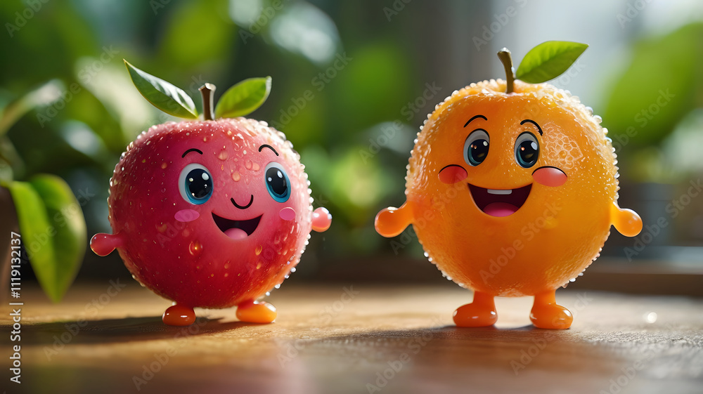 cute fruit character cute fruit character