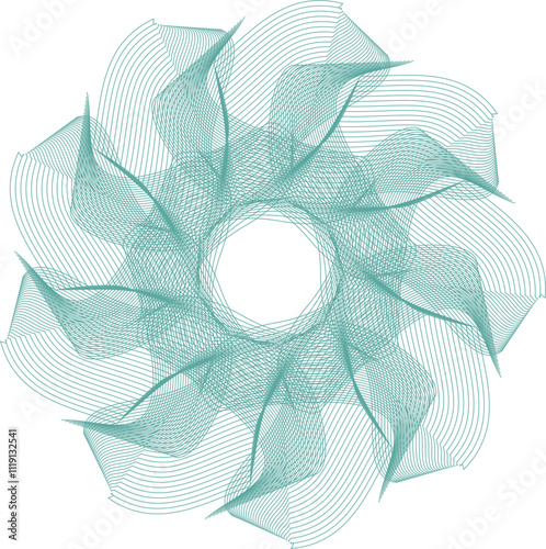 Gear watermark. Vector element for diploma, certificate, currency, voucher or money design. EPS 10