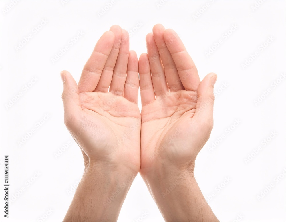 hands isolated on a white background, showing various poses or hand expressions hands isolated on a white background, showing various poses or hand expressions
