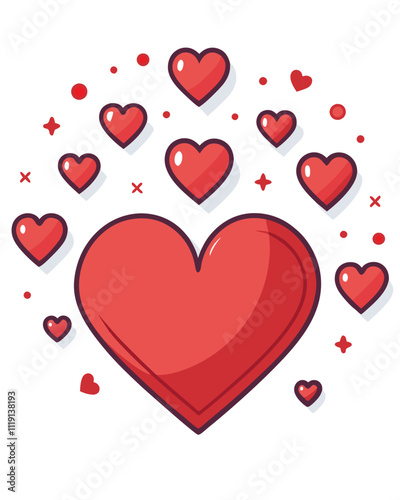 red hearts background