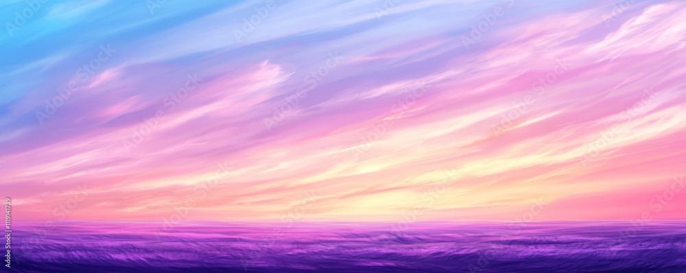 Serene Twilight: Soft Lavender Fields in Peaceful Dusk Light Serene Twilight: Soft Lavender Fields in Peaceful Dusk Light
