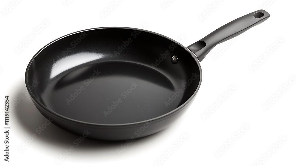 Black frying pan isolated on white background Black frying pan isolated on white background