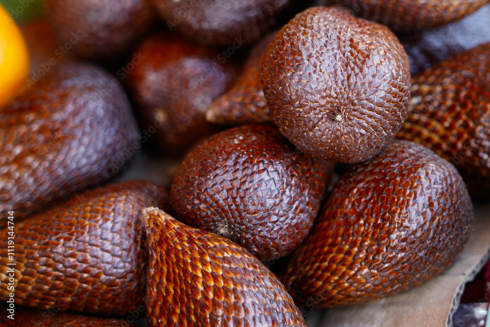 Salak fruit close-up. Fruits of Southeast Asia. Salak fruit close-up. Fruits of Southeast Asia.